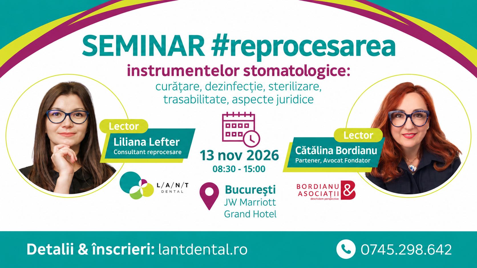 Seminar Reprocesarea instrumentelor stomatologice: aspecte juridice, de curățenie, dezinfecție, sterilizare și trasabilitate
